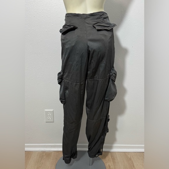 EUC Acne Studios Dusty Grey Satin Cargo Pants - Picture 3 of 16